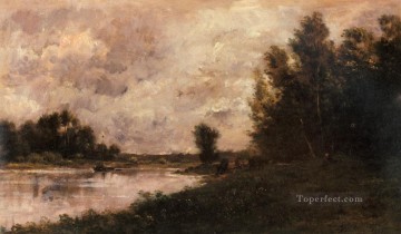  francois - Bords De L oise Barbizon Impresionismo paisaje río Charles Francois Daubigny